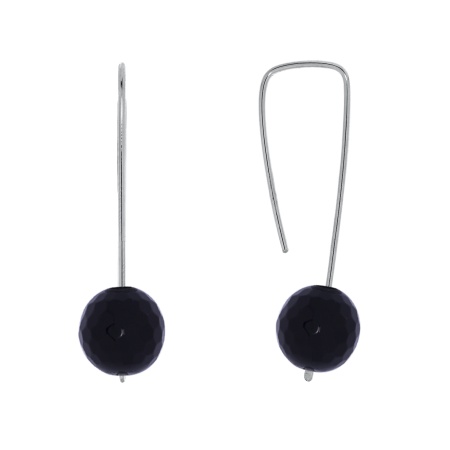 Купить оптом серьги из серебра с ониксом 2340431062 от Krasnoe