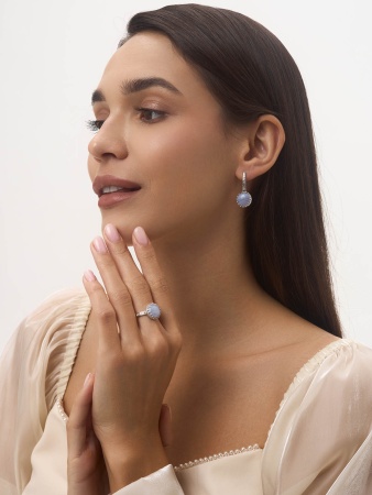 Купить оптом серьги из серебра с агатами 2340391967-84 от Krasnoe