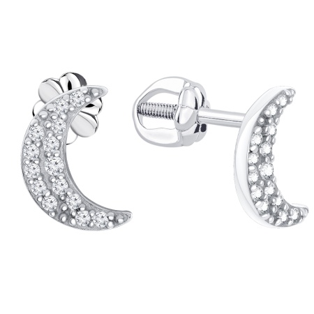 Купить оптом пусеты из серебра с фианитами 2340205517л от Krasnoe