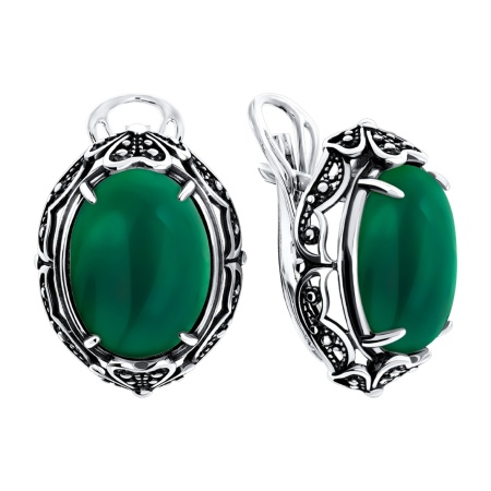 Купить оптом серьги из серебра с агатами 2310395711-60 от Krasnoe