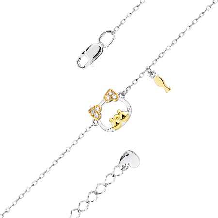 Купить оптом браслет из серебра с фианитами 4350205203л-16-15 от Krasnoe