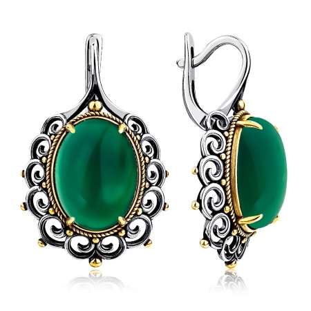 Купить оптом серьги из серебра с агатами 2317395090-60 от Krasnoe