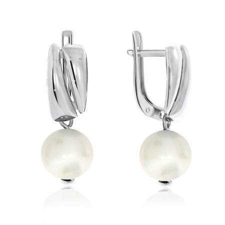 Купить оптом серьги из серебра с жемчугами 2340240898-10 от Krasnoe