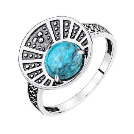 Купить оптом кольцо из серебра с бирюзой 1310311982 от Krasnoe