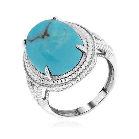 Купить оптом кольцо из серебра с бирюзой 1340310963 от Krasnoe