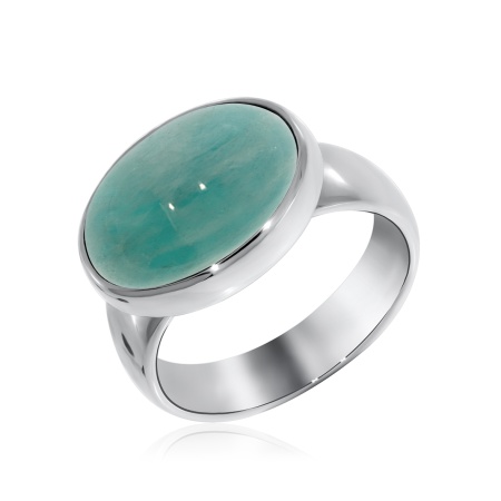 Купить оптом кольцо из серебра с амазонитом 1340370932 от Krasnoe