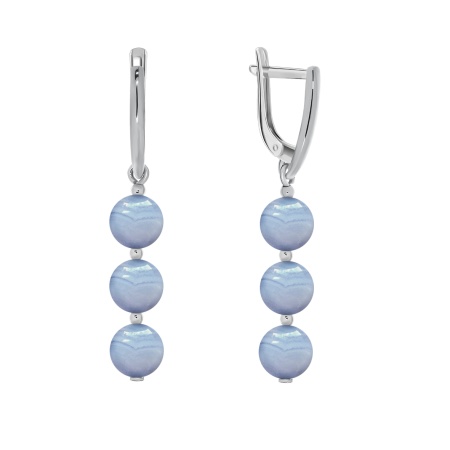 Купить оптом серьги из серебра с агатами 2340390314-70 от Krasnoe