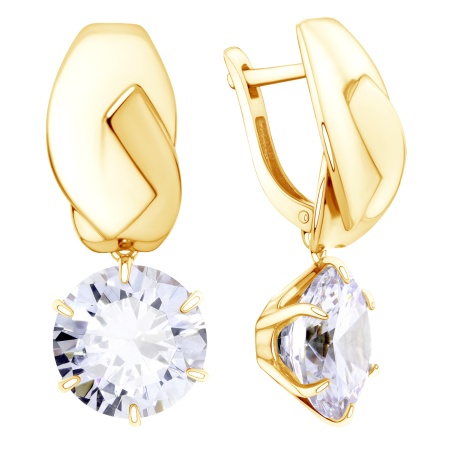 Купить оптом серьги из серебра с фианитами 2320205776 от Krasnoe