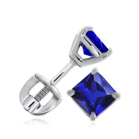 Купить оптом пусеты из серебра с наносапфирами 2340880280-82 от Krasnoe