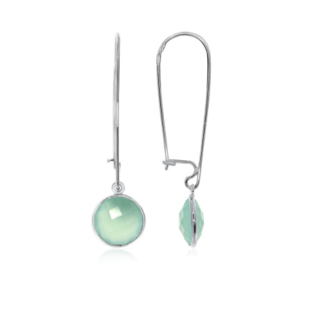 Купить оптом серьги из серебра с халцедонами 2340602919-69 от Krasnoe