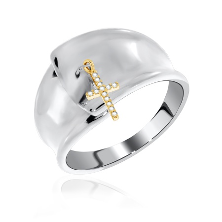 Купить оптом кольцо из серебра с фианитами 1350201735л-6 от Krasnoe