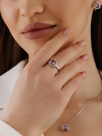 Купить оптом подвеска из серебра с аметистом 3340065541 от Krasnoe