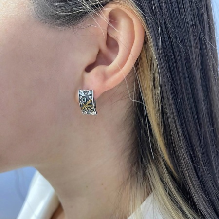 Купить оптом серьги из серебра с ситаллами 2317881766-64 от Krasnoe