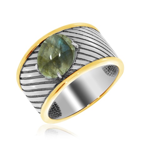 Купить оптом кольцо из серебра с лабрадоритом 1317Л01757 от Krasnoe