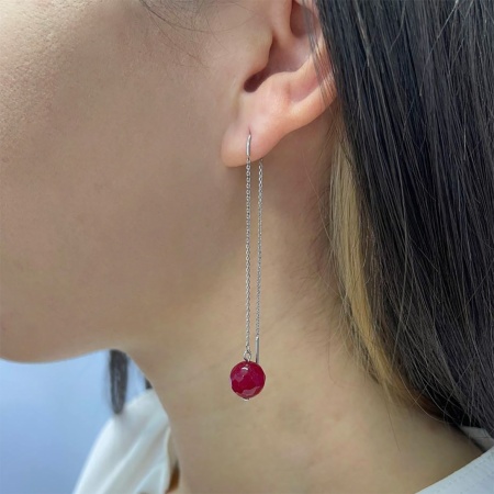 Купить оптом серьги из серебра с агатами 2340390710-9-37 от Krasnoe