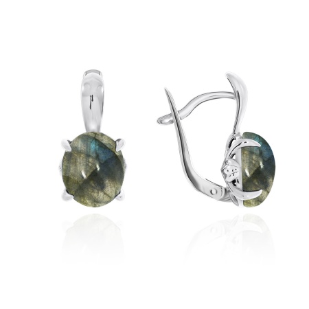 Купить оптом серьги из серебра с лабрадоритами 2340Л00376 от Krasnoe