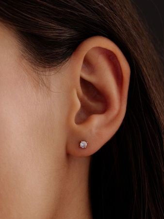 Купить оптом пусеты из серебра с фианитами П320200032 от Krasnoe