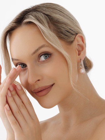 Купить оптом серьги из серебра с жемчугами 2340241416-46 от Krasnoe