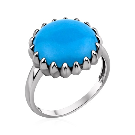 Купить оптом кольцо из серебра с бирюзой 1340Б26486 от Krasnoe