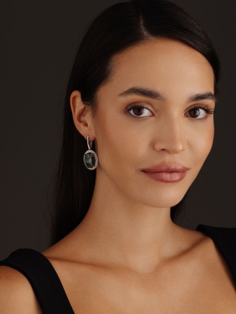 Купить оптом серьги из серебра с серафинитами 2340920963 от Krasnoe