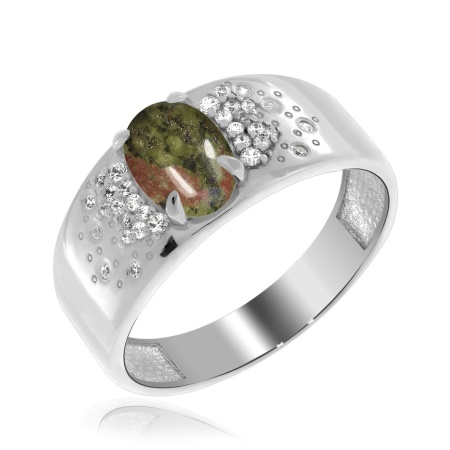 Оптом кольцо из серебра с яшмой и фианитами 1340302376л цена от Krasnoe Купить оптом кольцо из серебра с яшмой и фианитами 1340302376л от Krasnoe