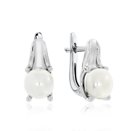 Купить оптом серьги из серебра с жемчугами 2340051399 от Krasnoe