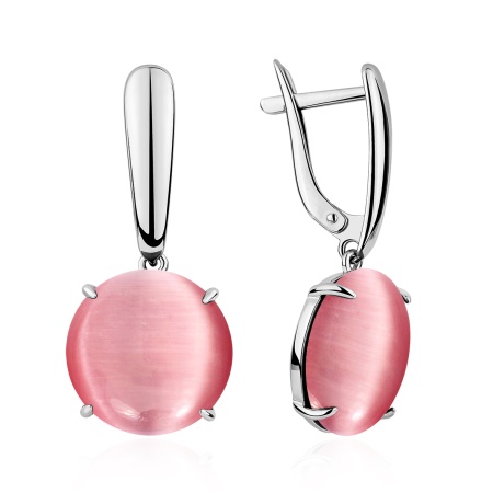 Купить оптом серьги из серебра с кошачий глазами 2340265942-30 от Krasnoe