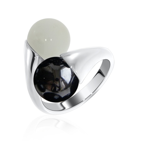 Купить оптом кольцо из серебра с агатами 1340390868-11 от Krasnoe