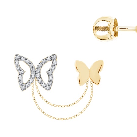 Купить оптом пусеты из серебра с фианитами 2329204822л от Krasnoe