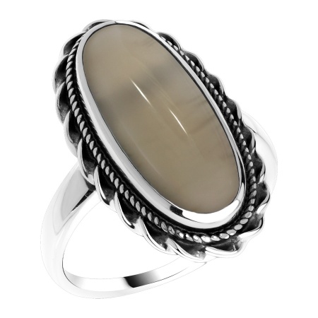 Купить оптом кольцо из серебра с агатом 1310395132-21 от Krasnoe