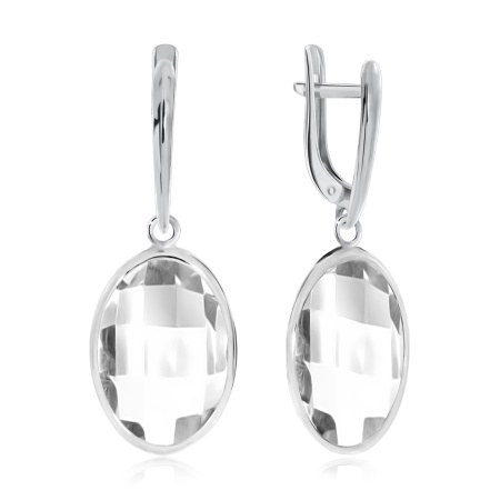 Купить оптом серьги из серебра с хрусталём 2340522948 от Krasnoe