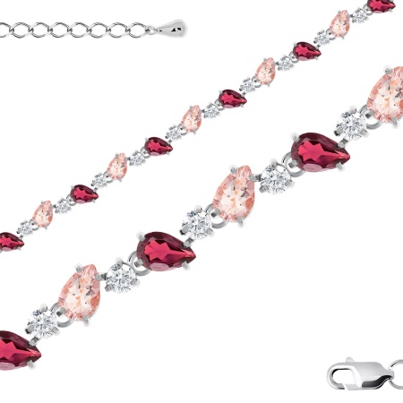 Купить оптом браслет из серебра с ситаллами и фианитами 4340202507-17-33 от Krasnoe