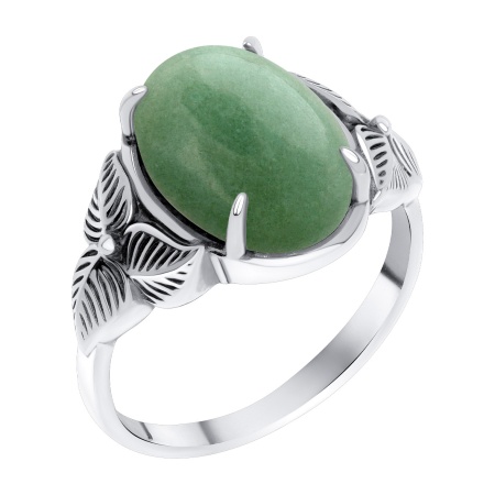 Купить оптом кольцо из серебра с авантюрином 1310365748-1 от Krasnoe