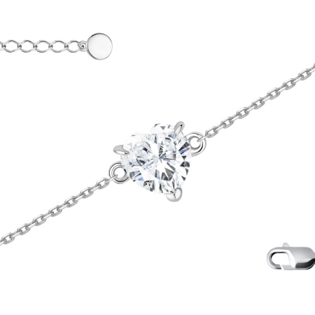 Купить оптом браслет из серебра с фианитом 4340205615-16-16 от Krasnoe