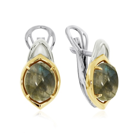 Купить оптом серьги из серебра с лабрадоритами 2350Л01180 от Krasnoe