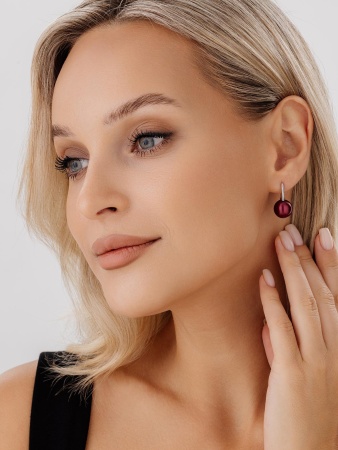 Купить оптом серьги из серебра с жемчугами 2340244318-37 от Krasnoe