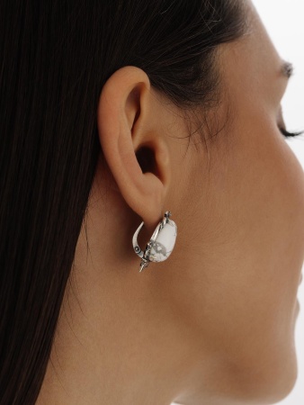 Купить оптом серьги из серебра с кахолонгами 2310К05992 от Krasnoe