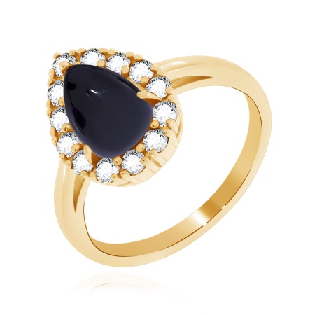 Купить оптом кольцо из серебра с агатом и фианитами 1320391924-27 от Krasnoe