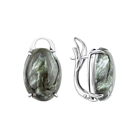 Купить оптом серьги из серебра с серафинитами 2340925045 от Krasnoe