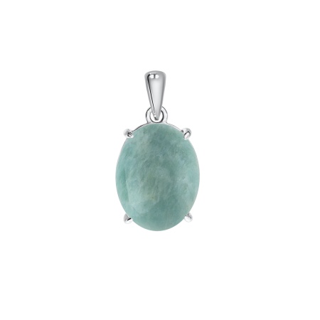 Купить оптом подвеска из серебра с амазонитом 3340370510 от Krasnoe