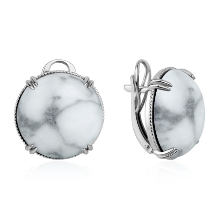 Купить оптом серьги из серебра с кахолонгами 2340К05894 от Krasnoe