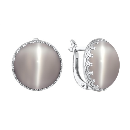 Купить оптом серьги из серебра с кошачий глазами 2340261863-21 от Krasnoe