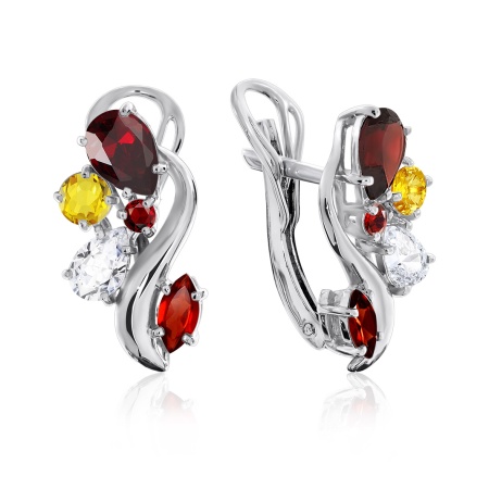 Купить оптом серьги из серебра с фианитами 2340200873-31 от Krasnoe
