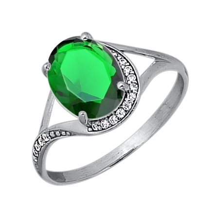 Купить оптом кольцо из серебра с кристалл ювелирныйом 3707002517л-6 от Krasnoe