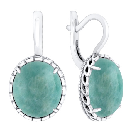 Купить оптом серьги из серебра с амазонитами 2340375770 от Krasnoe