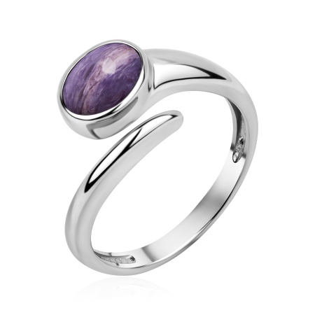 Купить оптом кольцо из серебра с чароитом 1340465035 от Krasnoe