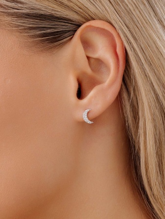 Купить оптом пусеты из серебра с фианитами 2340205516л от Krasnoe