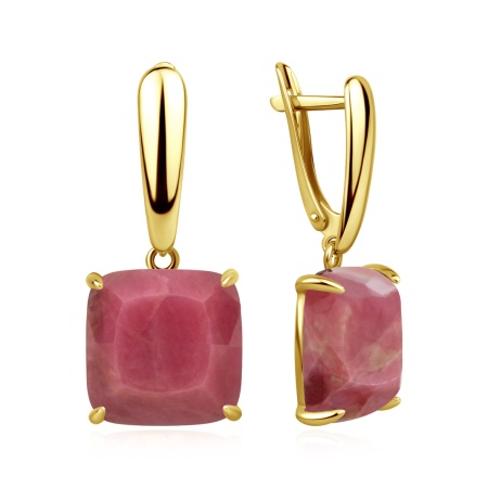 Купить оптом серьги из серебра с родонитами 2318456564 от Krasnoe