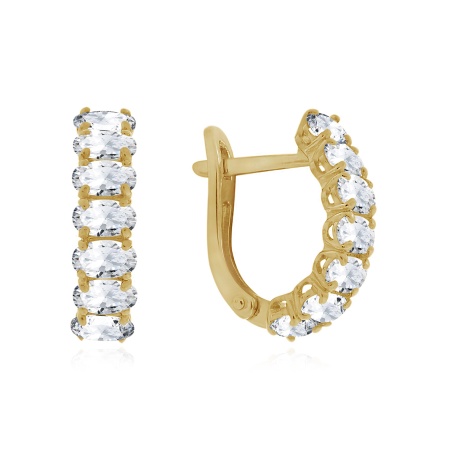 Купить оптом серьги из серебра с фианитами 2320201723 от Krasnoe