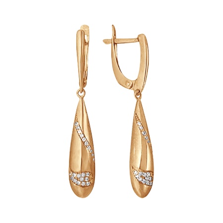 Купить оптом серьги из серебра с фианитом 3202013545л от Krasnoe